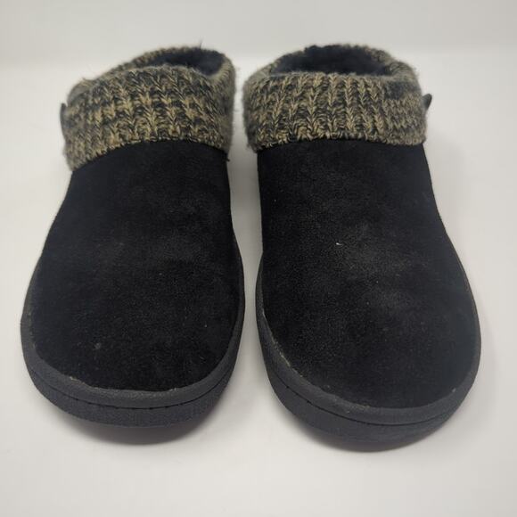 Clarks Knit Collar Clog Leather Comfy Slipper Womens Size 11 - Picture 3 of 8